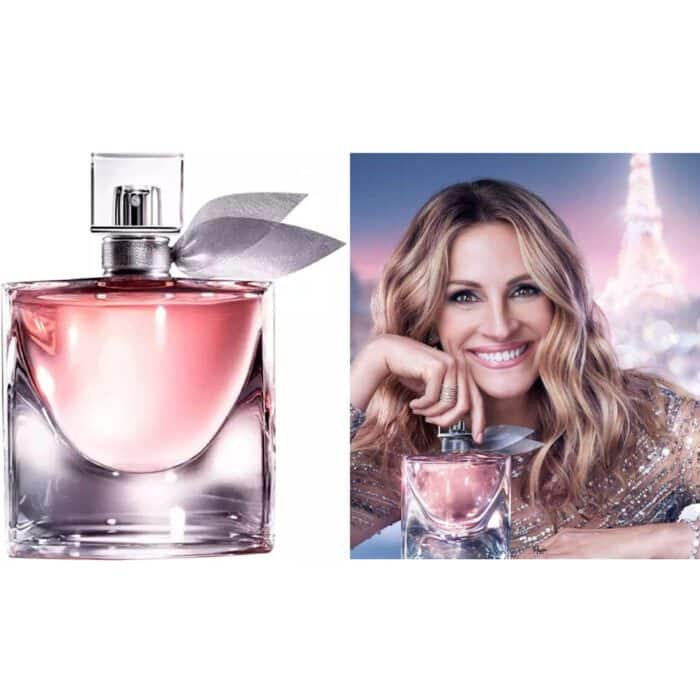 Lancôme La Vie Est Belle EdP Produktbild Flasche und Julia Roberts - Parfümerie Digi-markets