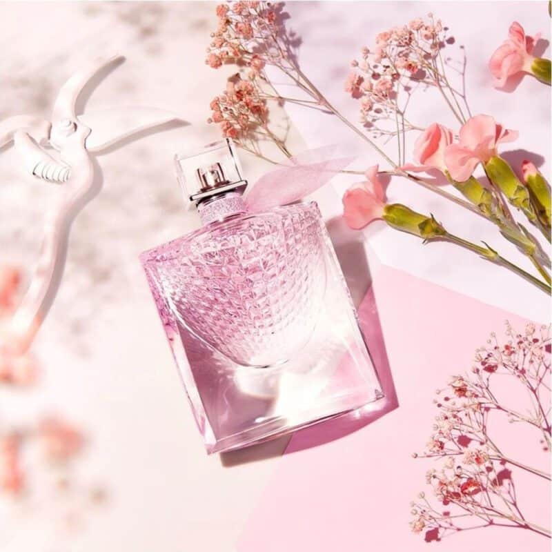 Lancôme La Vie Est Belle Flowers of Happines EdP Produktbild Flasche und Duftnoten - Parfümerie Digi-markets