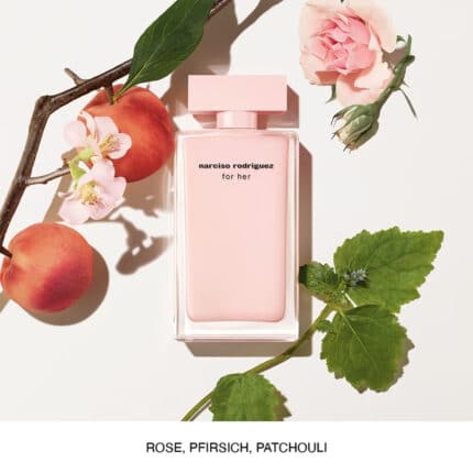 Narciso Rodriguez For Her EdP Produktbild Flasche und Duftnoten - Parfümerie Digi-markets